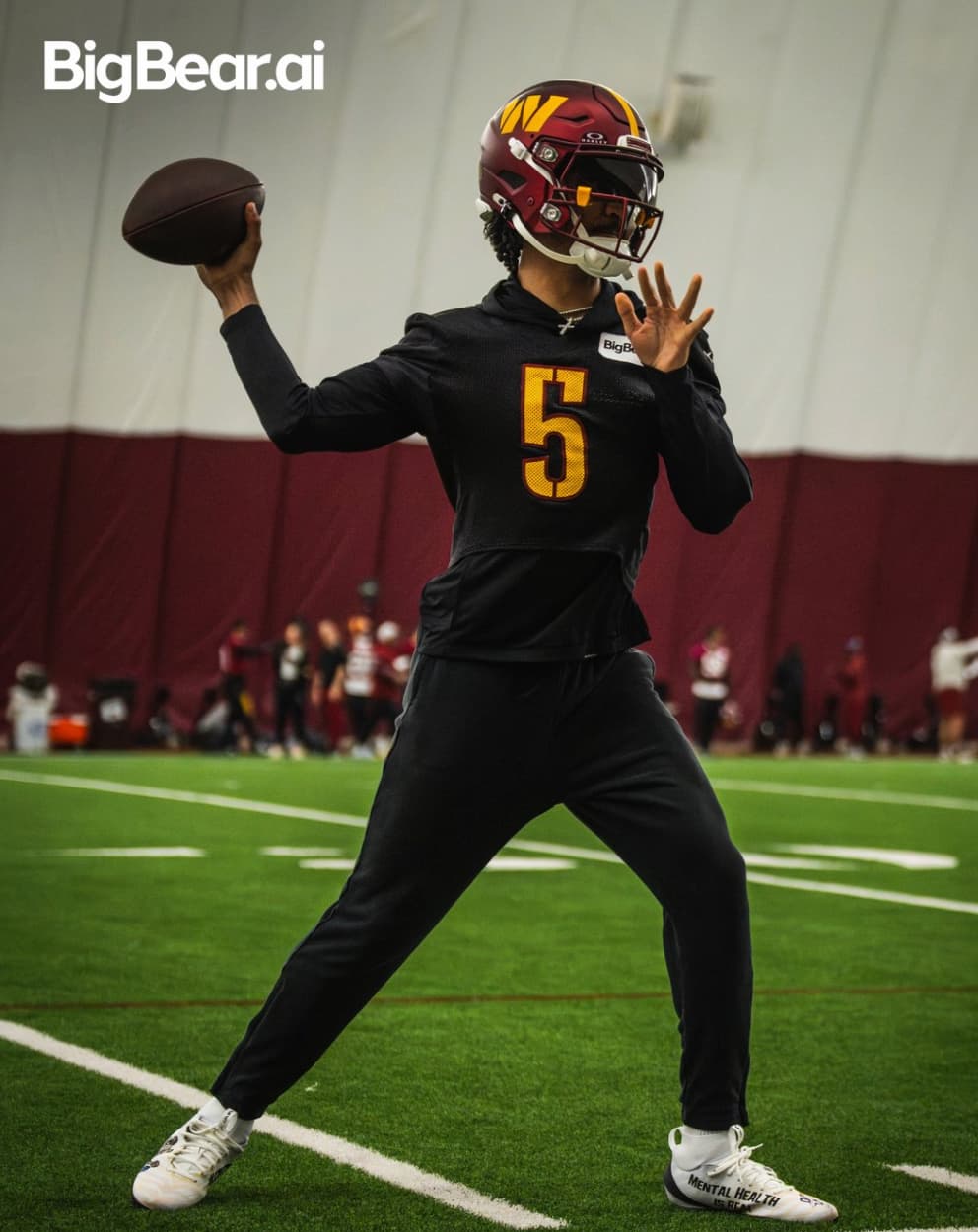 throwing football